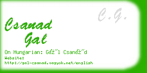 csanad gal business card